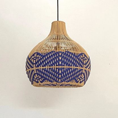 Blue Rattan Pendant Light Interior Designer Favorite-labpiecesign