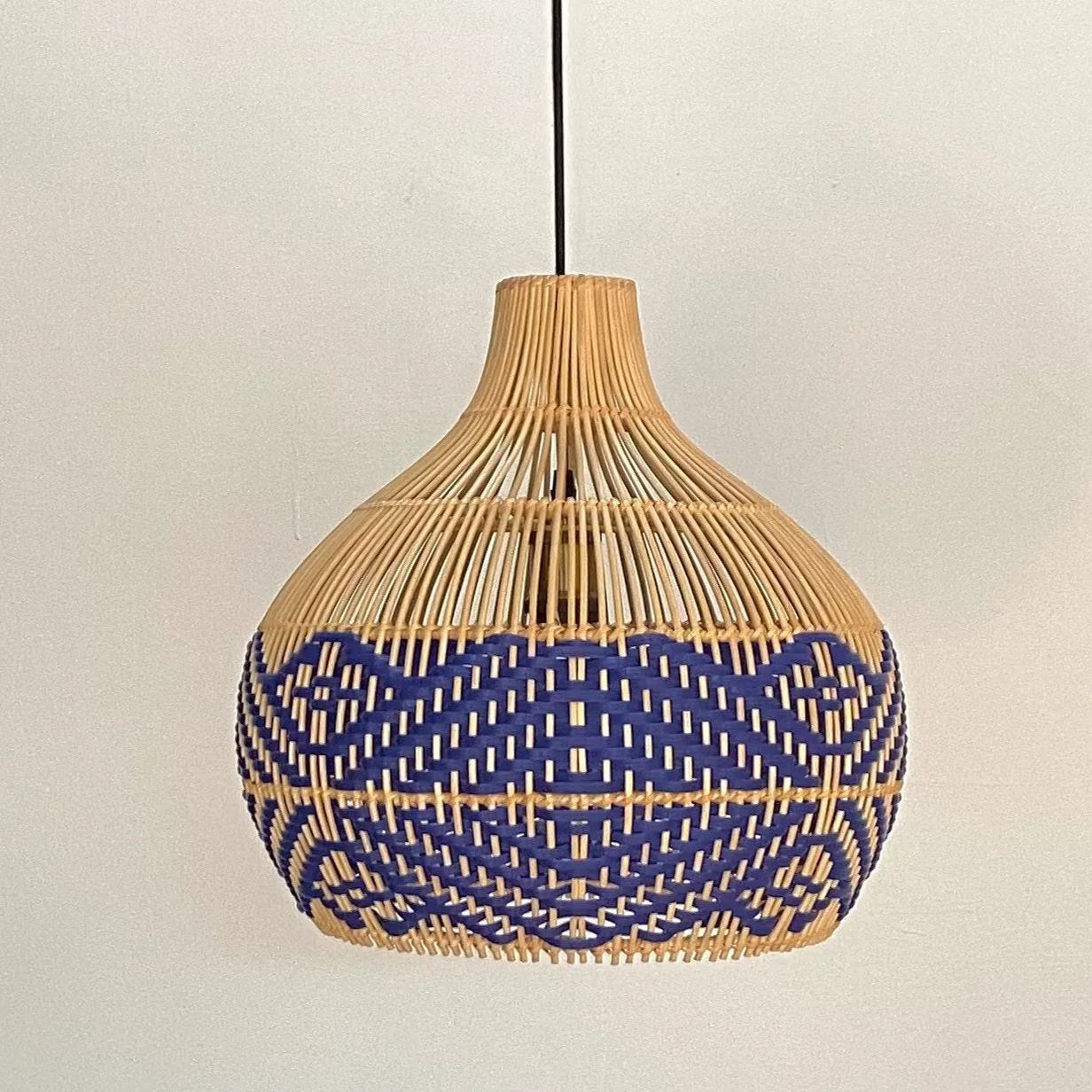 Blue Rattan Pendant Light Interior Designer Favorite