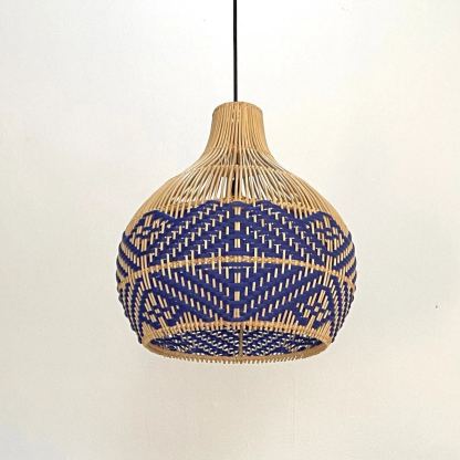 Blue Rattan Pendant Light Interior Designer Favorite-labpiecesign