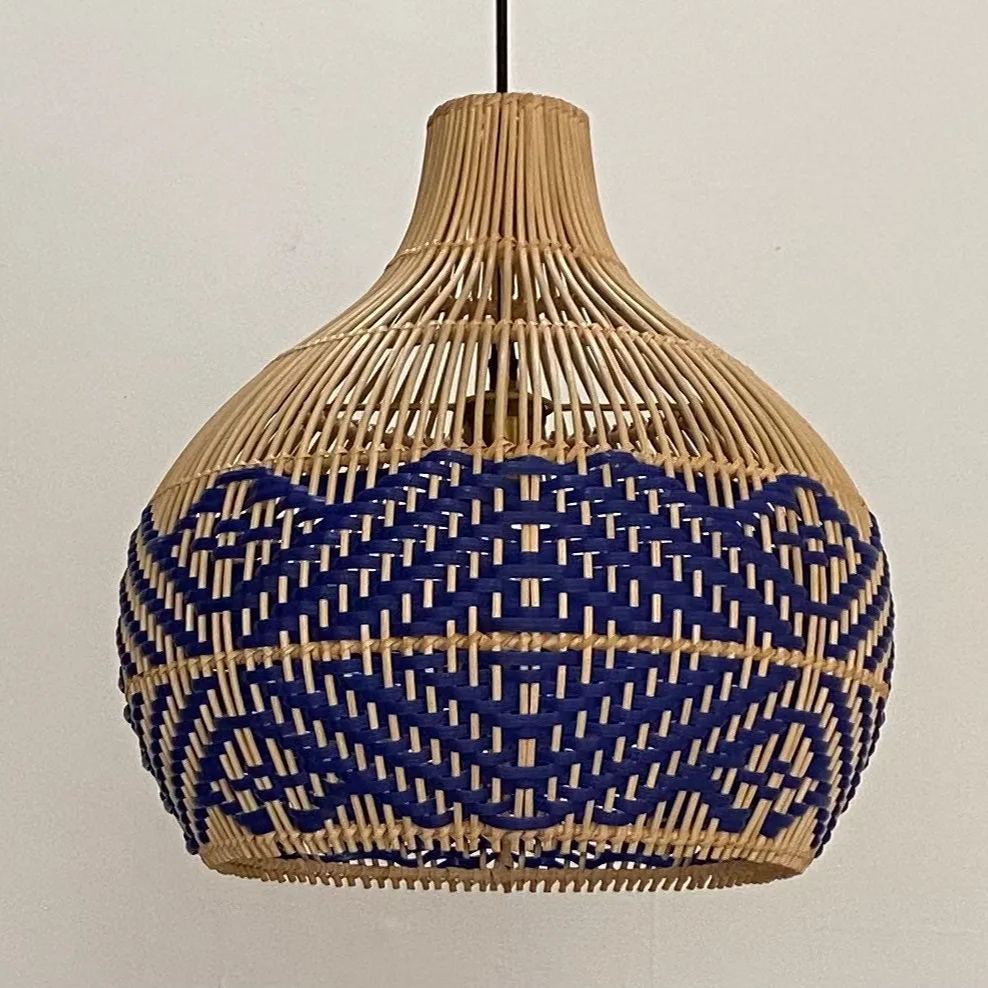 Blue Rattan Pendant Light Interior Designer Favorite