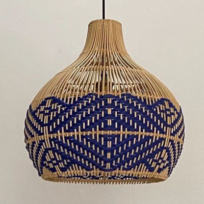 Blue Rattan Pendant Light Interior Designer Favorite-labpiecesign