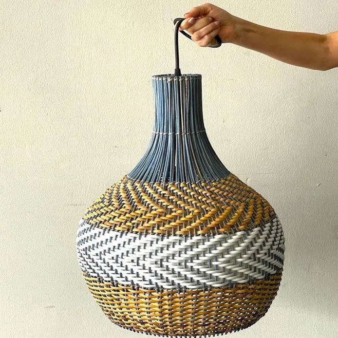 [Copy]Blue Rattan Pendant Light Interior Designer Favorite