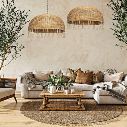 Southeast Asian Rattan Art Restaurant Hotel Pendant Light-labpiecesign