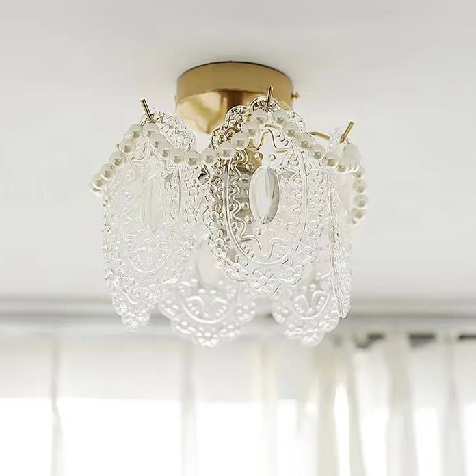 French Light Luxury Aisle Light Full Spectrum Three-color LED Ceiling Light-labpiecesign