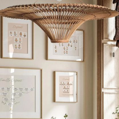 Wabi-sabi Japanese style  Pendant Light Rattan Ceiling Lampshade-labpiecesign