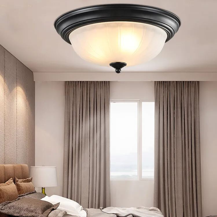 Round ceiling lamp American iron aisle ceiling light