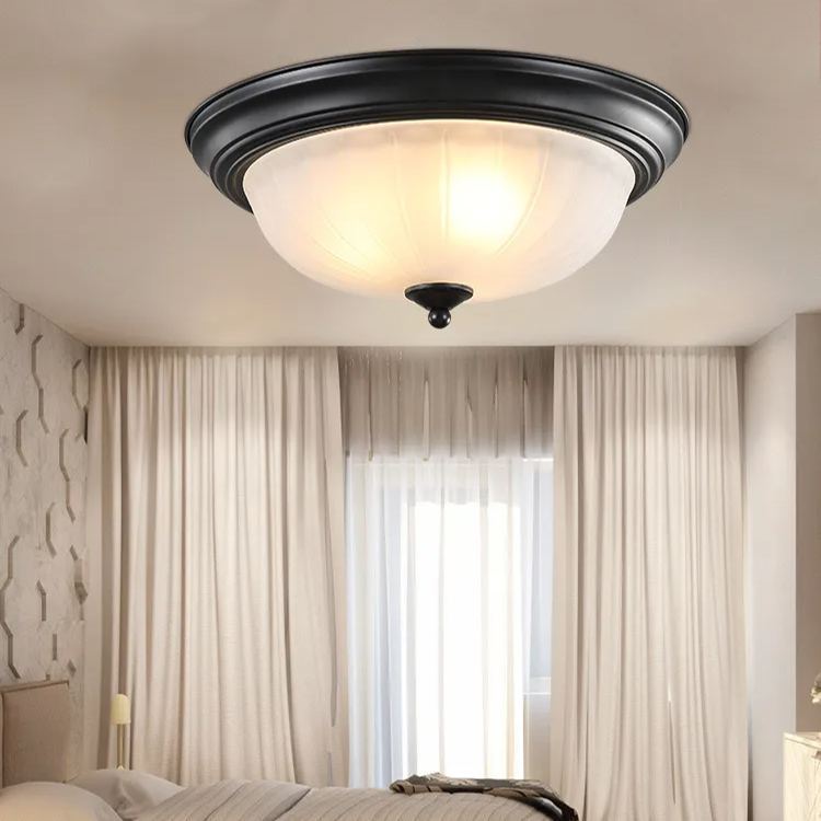 Round ceiling lamp American iron aisle ceiling light