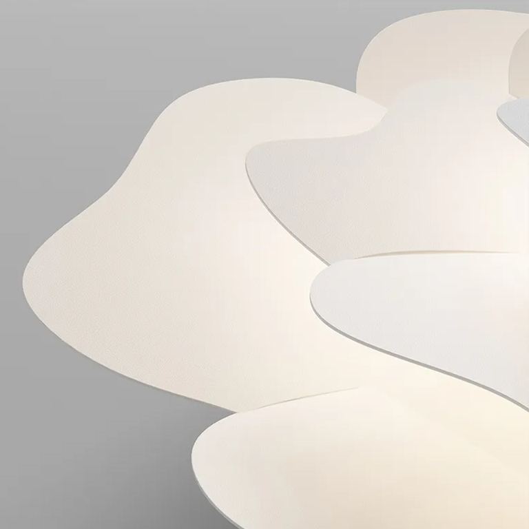 led creative petal bedroom lamp modern simple white ceiling light