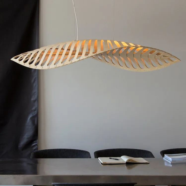 Large chandelier fishbone pendant light