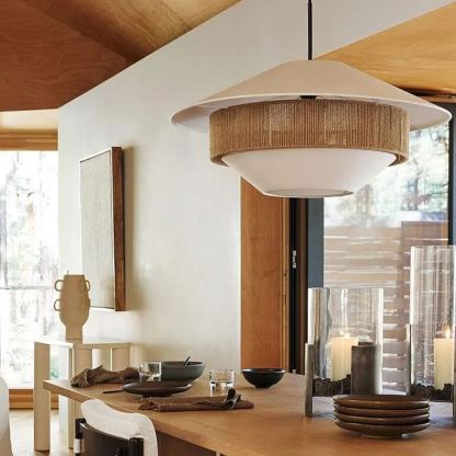 Stevie linen woven Pendant Lamp-labpiecesign