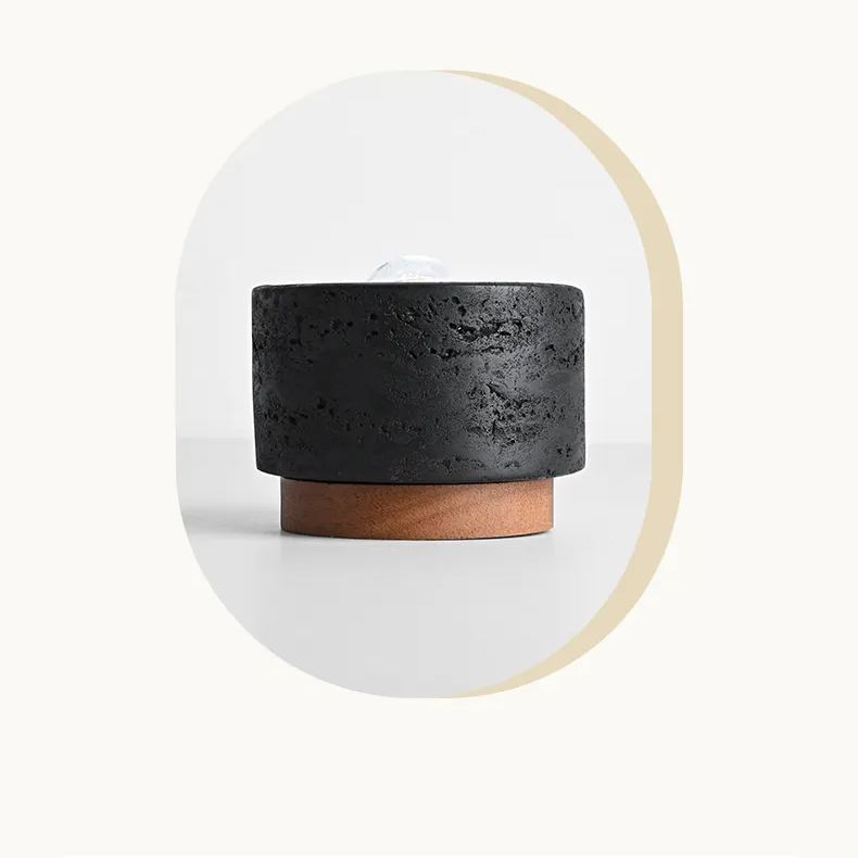 Black hole stone ceiling light wabi-sabi ceiling lamp for balcony aisle -labpiecesign