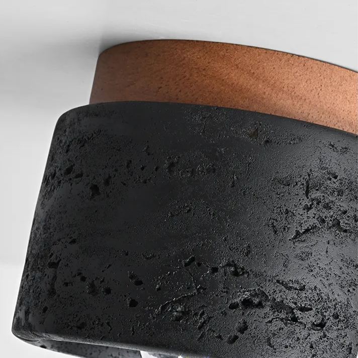 Black hole stone ceiling light wabi-sabi ceiling lamp for balcony aisle -labpiecesign