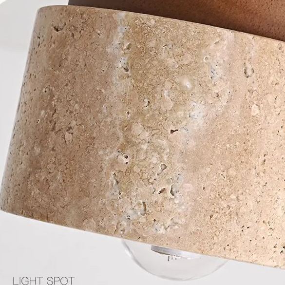 Yellow hole stone ceiling light wabi-sabi ceiling lamp for balcony aisle -labpiecesign