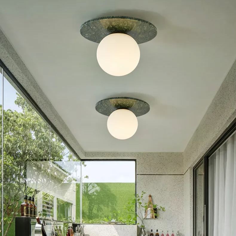 [Copy]Yellow hole stone ceiling light wabi-sabi ceiling lamp for balcony aisle 