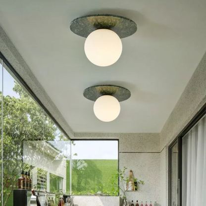 Natural jade ceiling light mid-century style aisle corridor balcony ceiling lamp-labpiecesign