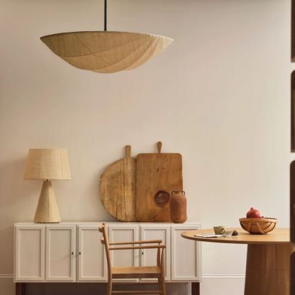 Japanese Linen Creative Burlap Pium Pendant Light-labpiecesign