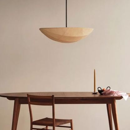 Japanese Linen Creative Burlap Pium Pendant Light-labpiecesign