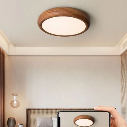 Wood Grain Round Ceiling Lamp-labpiecesign