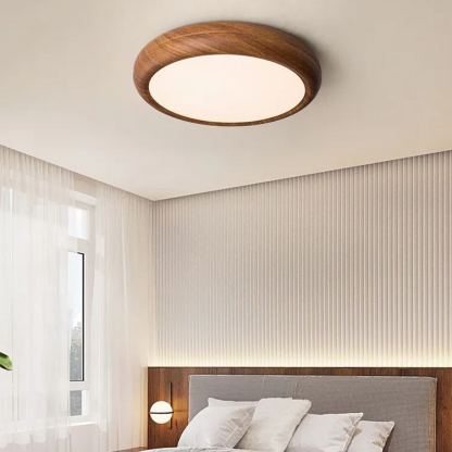 Wood Grain Round Ceiling Lamp-labpiecesign