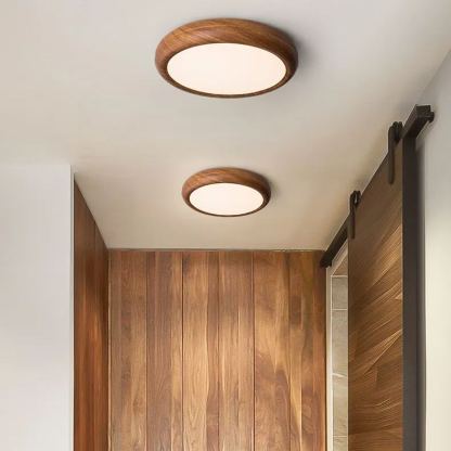 Wood Grain Round Ceiling Lamp-labpiecesign