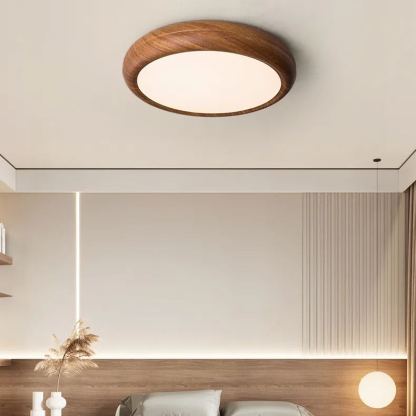 Wood Grain Round Ceiling Lamp-labpiecesign