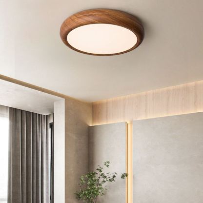 Wood Grain Round Ceiling Lamp-labpiecesign