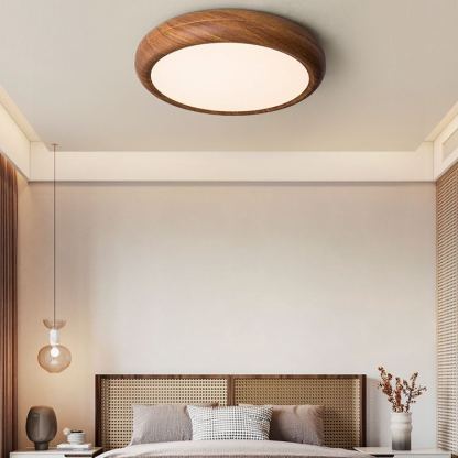 Wood Grain Round Ceiling Lamp-labpiecesign