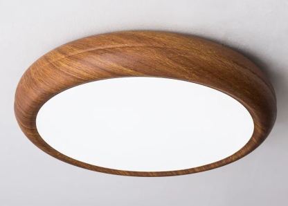 Wood Grain Round Ceiling Lamp-labpiecesign