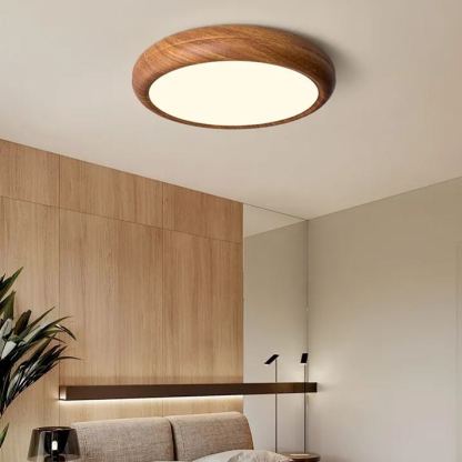 Wood Grain Round Ceiling Lamp-labpiecesign