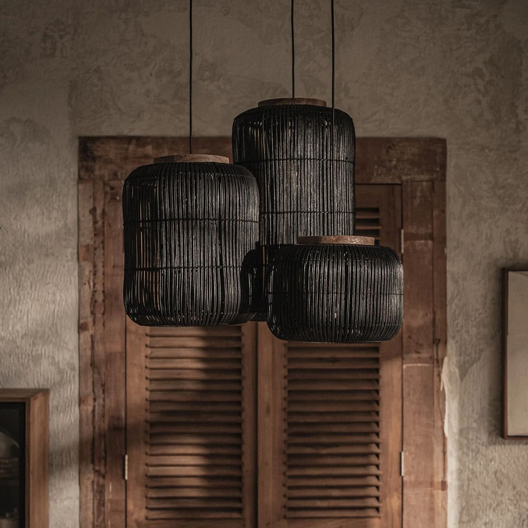 Barrel Hanging Lamp Charcoal-labpiecesign