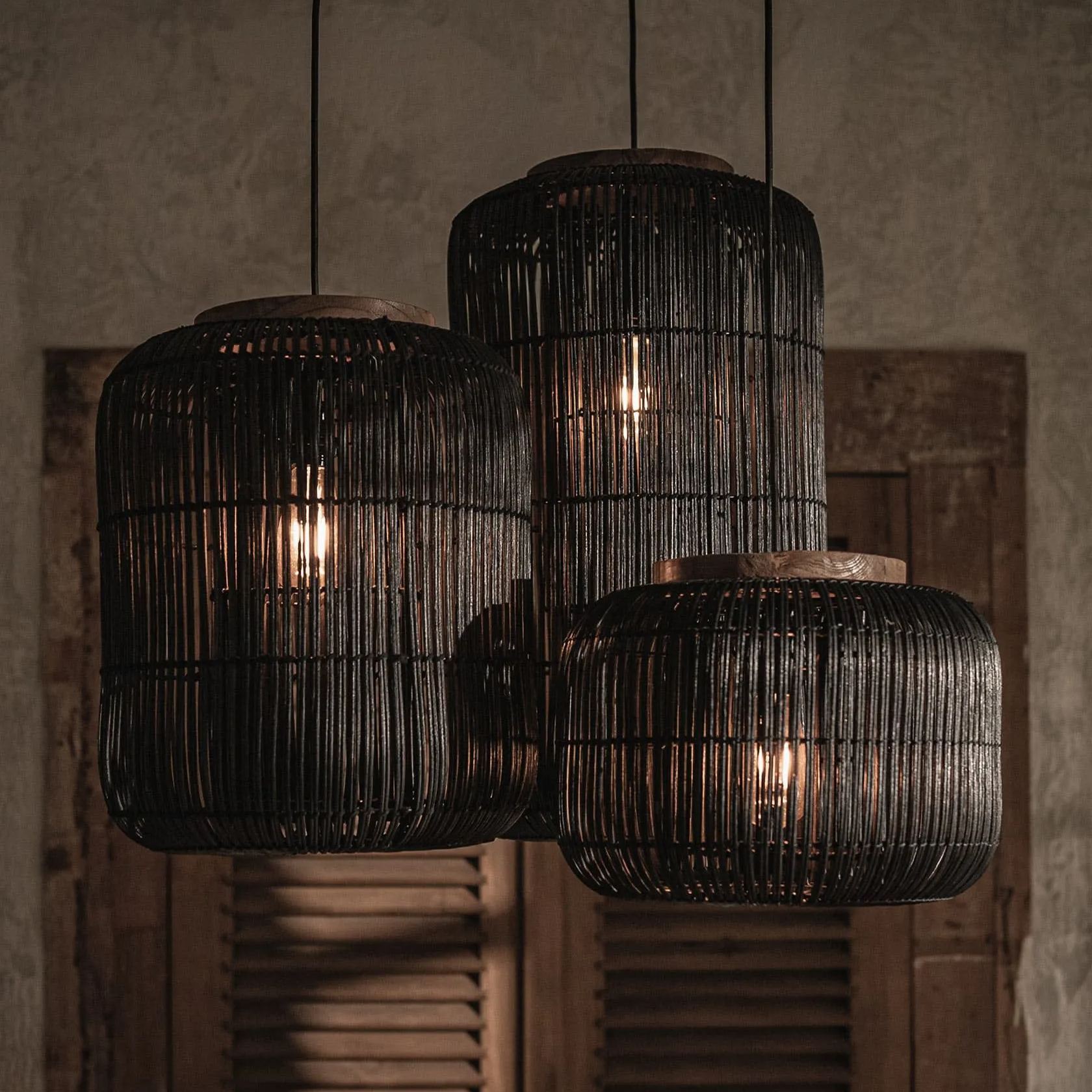 Barrel Hanging Lamp Charcoal-labpiecesign