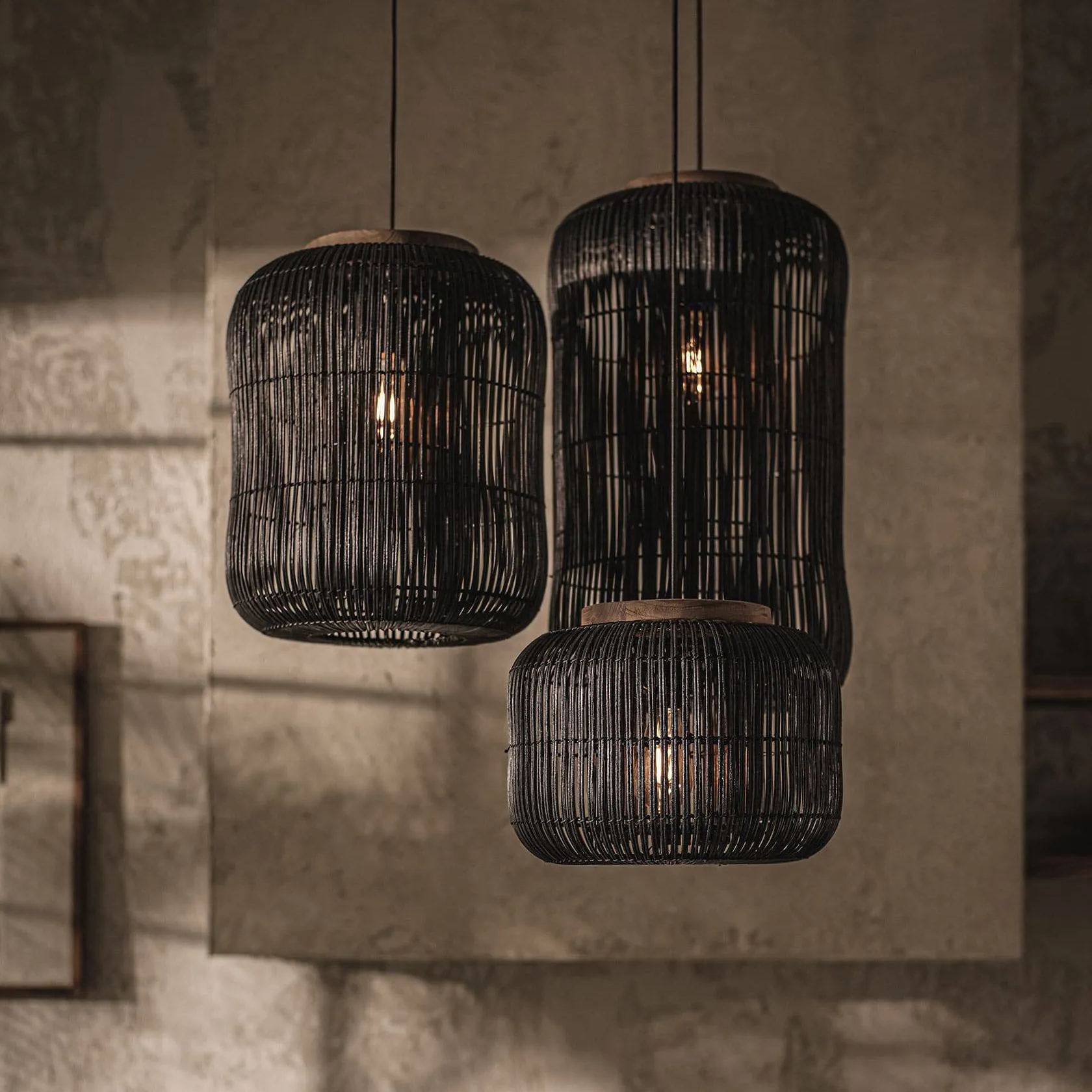 Barrel Hanging Lamp Charcoal-labpiecesign