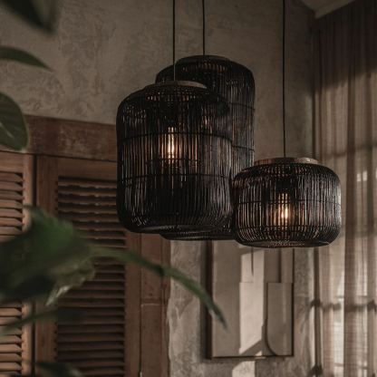 Barrel Hanging Lamp Charcoal-labpiecesign