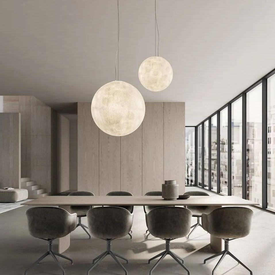 Nordic Style Simplicity Moon Hanging Light Fixtures 