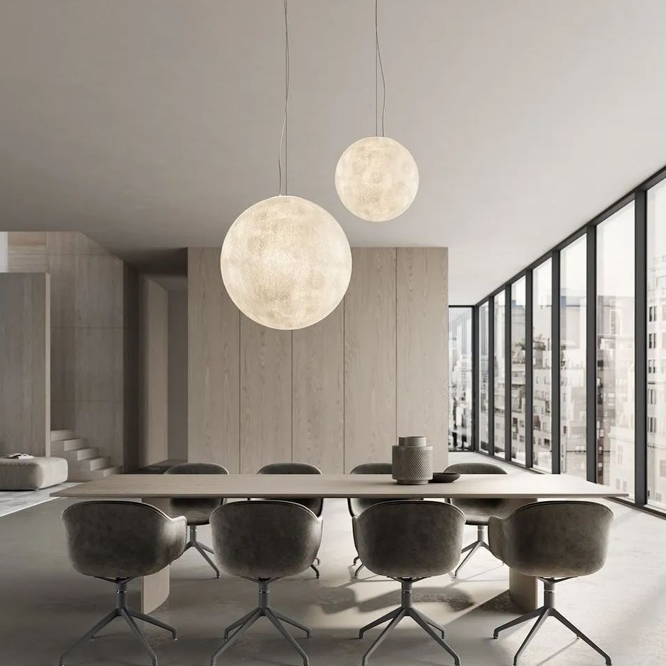Nordic Style Simplicity Moon Hanging Light Fixtures -labpiecesign