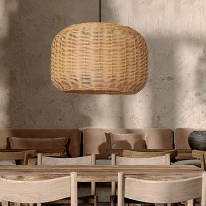 Pastoral style Light Wabi-sabi rattan lamp-labpiecesign