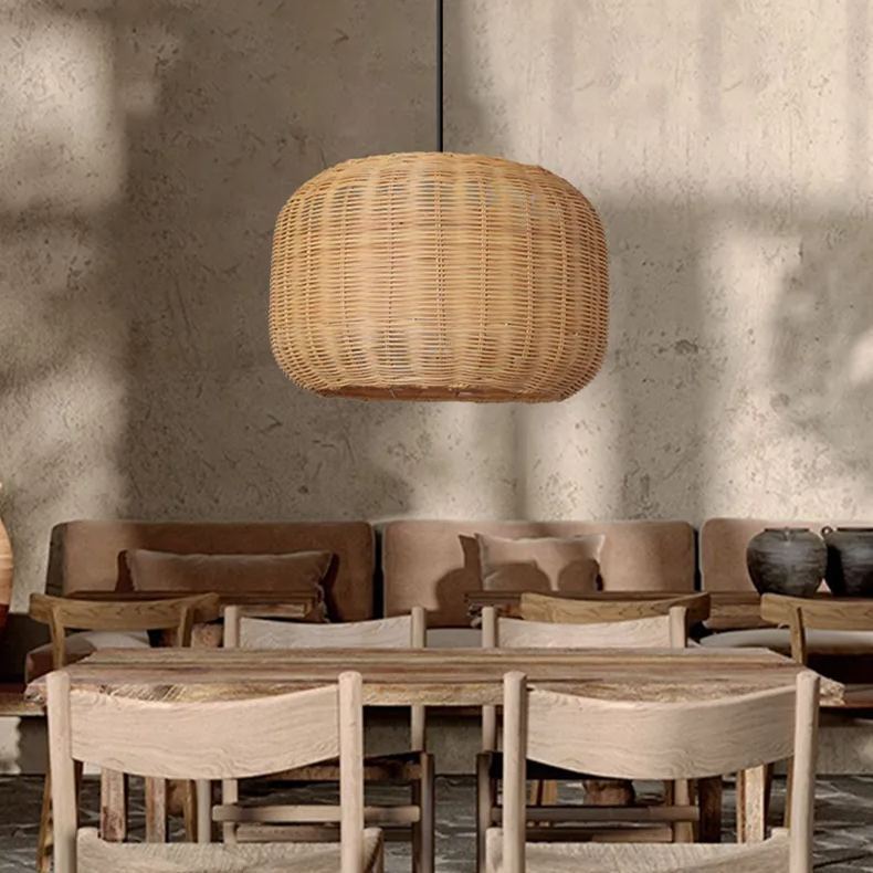 Pastoral style Light Wabi-sabi rattan lamp-labpiecesign