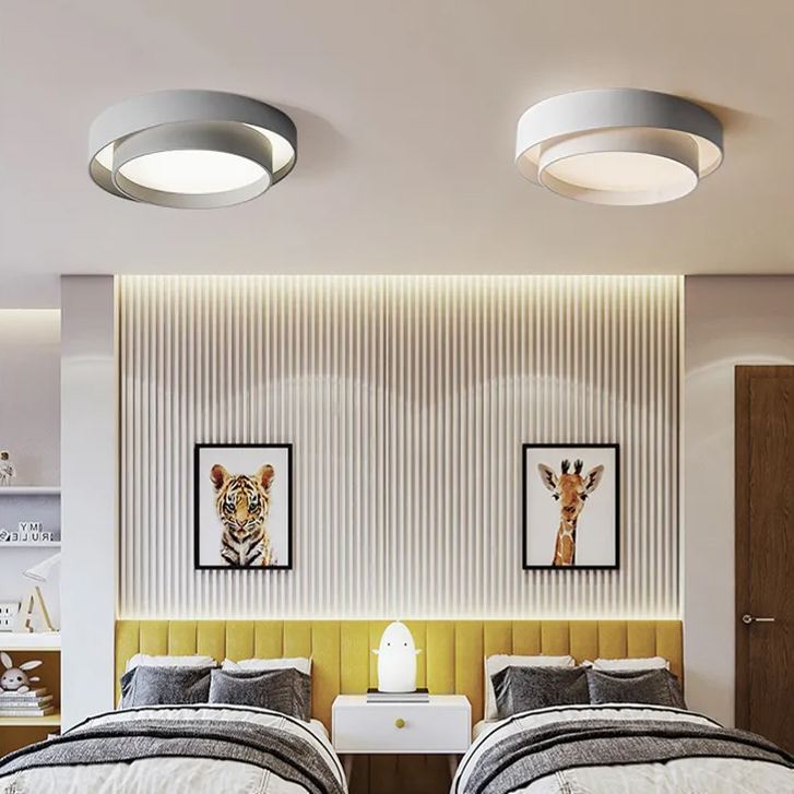 New Modern Simple Geometry LED Bedroom Ceiling Light-labpiecesign