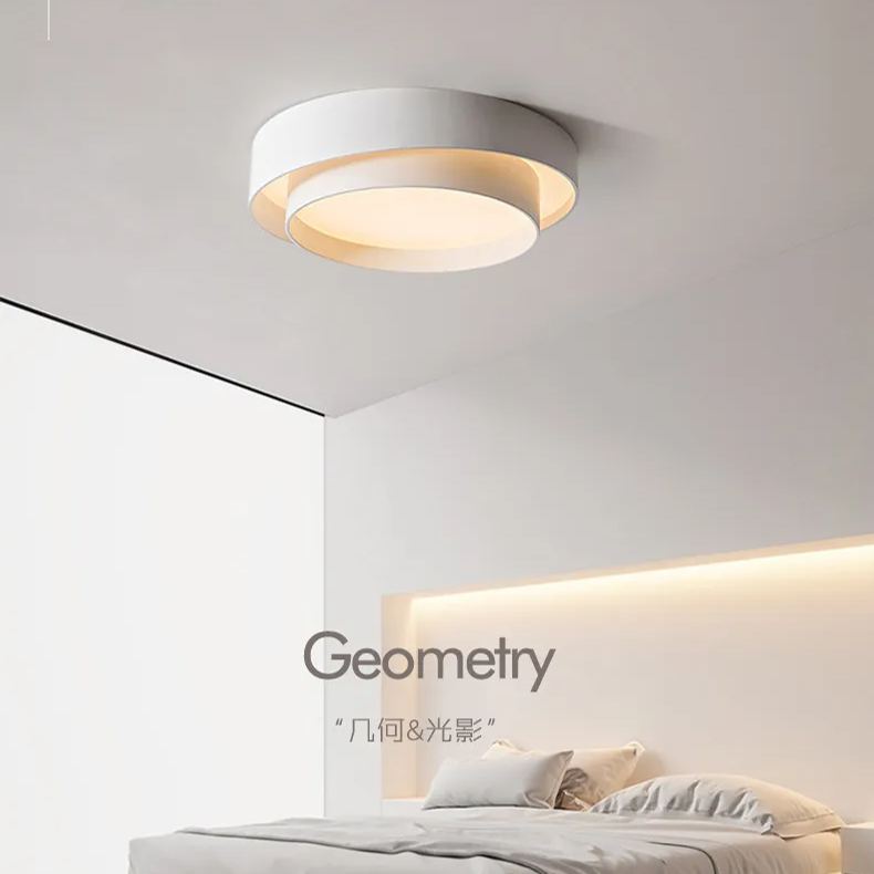 New Modern Simple Geometry LED Bedroom Ceiling Light