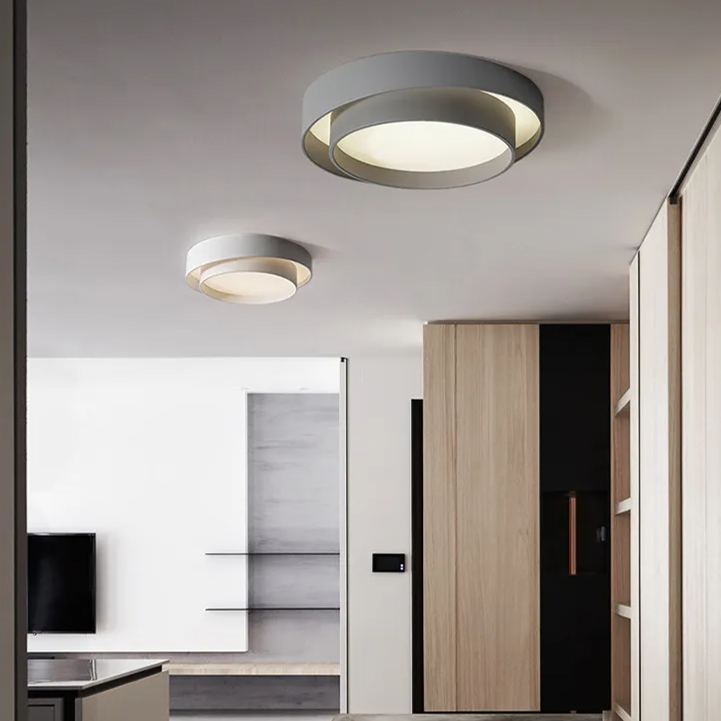 New Modern Simple Geometry LED Bedroom Ceiling Light-labpiecesign