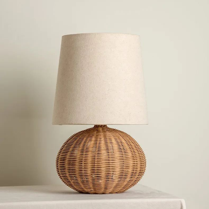 Japanese retro wabi-sabi style bedroom bedside table lamp-labpiecesign
