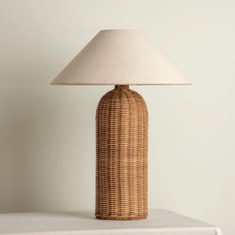 Japanese retro wabi-sabi style bedroom bedside table lamp-labpiecesign