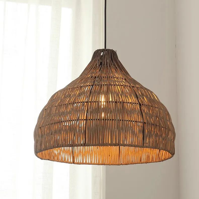 Boho Style Rattan pendant light for restaurant-labpiecesign