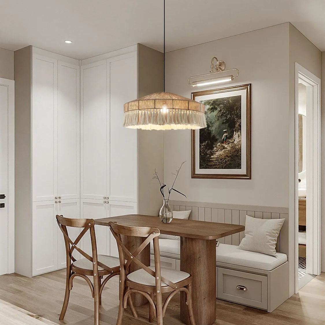 Bohemian Vintage Rope Tassel Pendant Light-labpiecesign