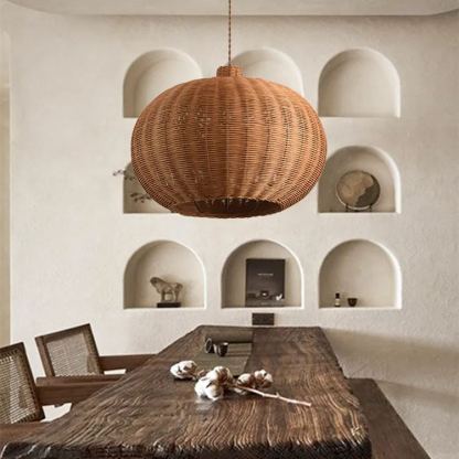 Warm Light Wicker Pendant Lamp,Kitchen Island Lamp,Housewarming Gift-labpiecesign