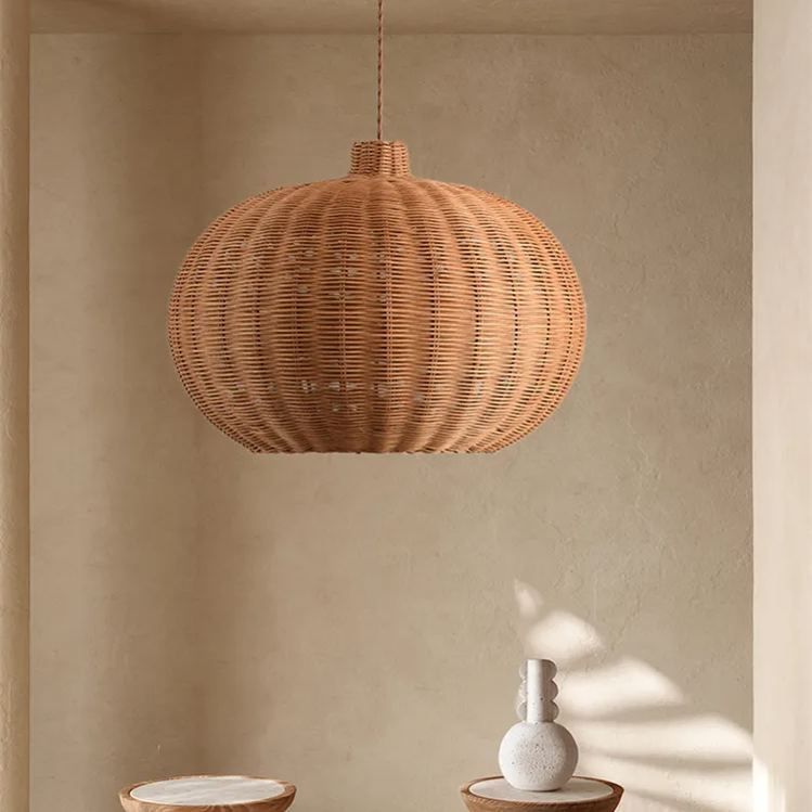 Warm Light Wicker Pendant Lamp,Kitchen Island Lamp,Housewarming Gift