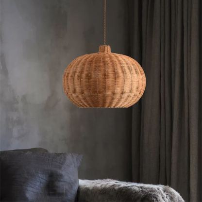 Warm Light Wicker Pendant Lamp,Kitchen Island Lamp,Housewarming Gift-labpiecesign