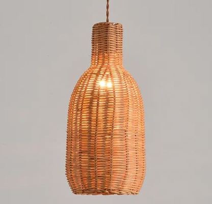 Warm Light Wicker Pendant Lamp,Kitchen Island Lamp,Housewarming Gift-labpiecesign