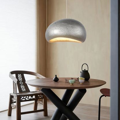 Wabi-sabi style High Density Polyethylene silver pendant light-labpiecesign