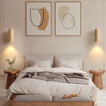 Japanese Wabi-sabi Style Yellow Cave Stone LED Wall Light-labpiecesign